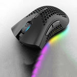 เมาส์เกมไร้สาย K-Snake BM600 1600 DPI 7 ปุ่ม น้ำหนักเบา รูปทรงกลวง ชาร์จได้ มีไฟ RGB สีสันสดใส รุ่น Wireless BM600 สีดำ สีขาว สีชมพู สีฟ้า