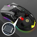 เมาส์เกมไร้สาย K-Snake BM600 1600 DPI 7 ปุ่ม น้ำหนักเบา รูปทรงกลวง ชาร์จได้ มีไฟ RGB สีสันสดใส รุ่น Wireless BM600 สีดำ สีขาว สีชมพู สีฟ้า