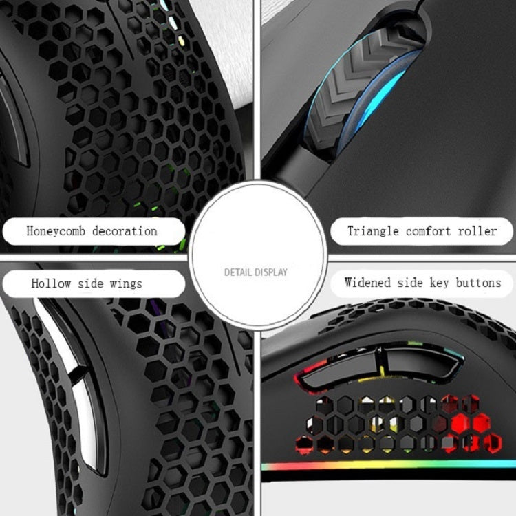 เมาส์เกมไร้สาย K-Snake BM600 1600 DPI 7 ปุ่ม น้ำหนักเบา รูปทรงกลวง ชาร์จได้ มีไฟ RGB สีสันสดใส รุ่น Wireless BM600 สีดำ สีขาว สีชมพู สีฟ้า