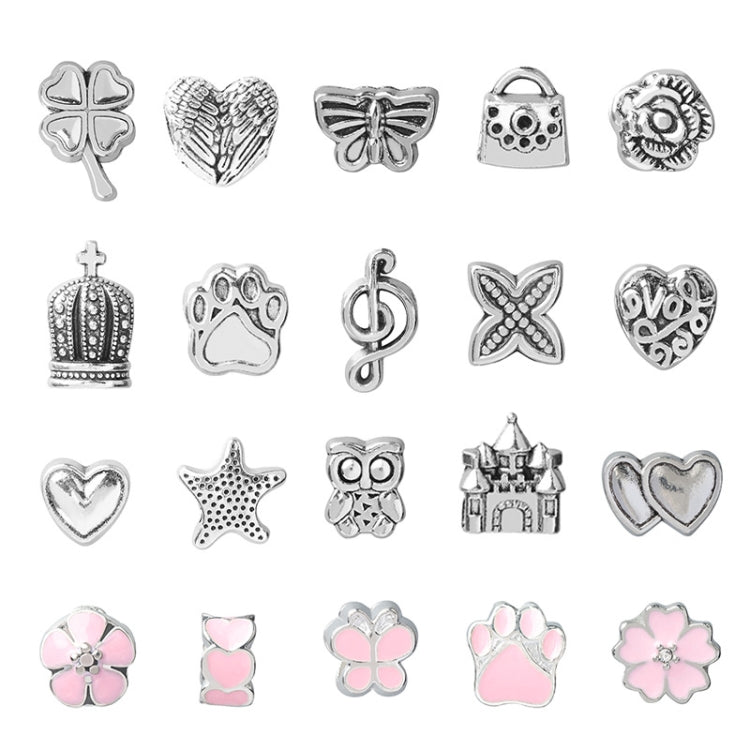 ชุดทำเครื่องประดับ DIY การ์ตูน 63 ชิ้นสำหรับเด็ก สร้อยข้อมือโซ่มือ, 63 ชิ้น (สีชมพู)