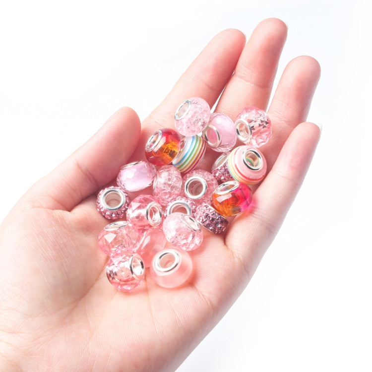 ชุดทำเครื่องประดับ DIY การ์ตูน 63 ชิ้นสำหรับเด็ก สร้อยข้อมือโซ่มือ, 63 ชิ้น (สีชมพู)