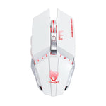 เมาส์เกมไร้สายชาร์จได้ T-WOLF Q15 6 ปุ่ม 1600 DPI เงียบ สำหรับสำนักงาน พร้อมไฟหายใจ 7 สี, สีเทคโนโลยีดำ, สีดำดาว, สีขาวมุก
