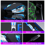 เมาส์เกมไร้สายชาร์จได้ T-WOLF Q15 6 ปุ่ม 1600 DPI เงียบ สำหรับสำนักงาน พร้อมไฟหายใจ 7 สี, สีเทคโนโลยีดำ, สีดำดาว, สีขาวมุก