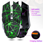 เมาส์เกมไร้สายชาร์จได้ T-WOLF Q15 6 ปุ่ม 1600 DPI เงียบ สำหรับสำนักงาน พร้อมไฟหายใจ 7 สี, สีเทคโนโลยีดำ, สีดำดาว, สีขาวมุก