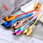 Household Kitchen Stainless Steel Seasoning Spoon 304 Thickened Tip Oil Spoon Mounting Spoon,Color:, Tip Oil Spoon (Gold), Tip Oil Spoon (Rose Gold), Tip Oil Spoon (Black), Tip Oil Spoon (Purple), Tip Oil Spoon (Blue), Tip Oil Spoon (Colorful)         ...
