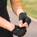 ถุงมือขี่จักรยาน WEST BIKING YP0211218 ครึ่งนิ้ว ระบายอากาศ กันลื่น, M, L, XL, 2XL