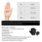 ถุงมือขี่จักรยาน WEST BIKING YP0211218 ครึ่งนิ้ว ระบายอากาศ กันลื่น, M, L, XL, 2XL