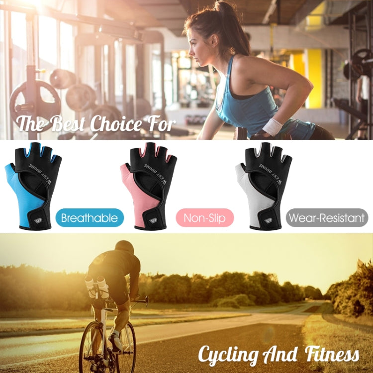 ถุงมือขี่จักรยาน WEST BIKING YP0211217 ฝ่ามือซิลิโคน ระบายอากาศ ถุงมือออกกำลังกายและป้องกันข้อมือ, M, L, XL
