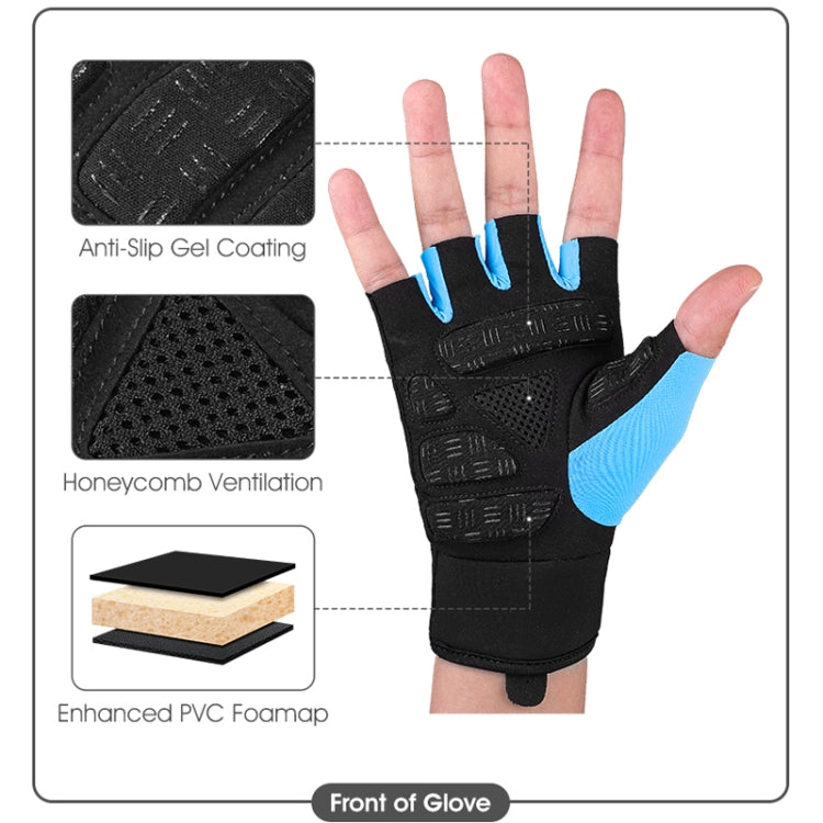 ถุงมือขี่จักรยาน WEST BIKING YP0211217 ฝ่ามือซิลิโคน ระบายอากาศ ถุงมือออกกำลังกายและป้องกันข้อมือ, M, L, XL