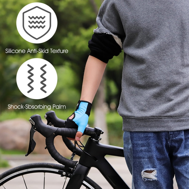 ถุงมือขี่จักรยาน WEST BIKING YP0211217 ฝ่ามือซิลิโคน ระบายอากาศ ถุงมือออกกำลังกายและป้องกันข้อมือ, M, L, XL