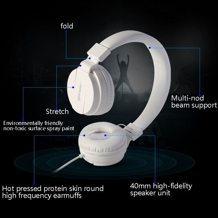 หูฟังมือถือ Gorsun GS-778 แบบมีสาย สำหรับเล่นเพลง โน้ตบุ๊ก และเด็ก สีขาว เหลือง น้ำเงิน ดำ ส้ม แดงกุหลาบ
