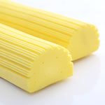 หัวเปลี่ยนฟองน้ำม็อบปากแคบครึ่งพับ 28 ซม. 2 ชิ้น สีเหลือง เทา