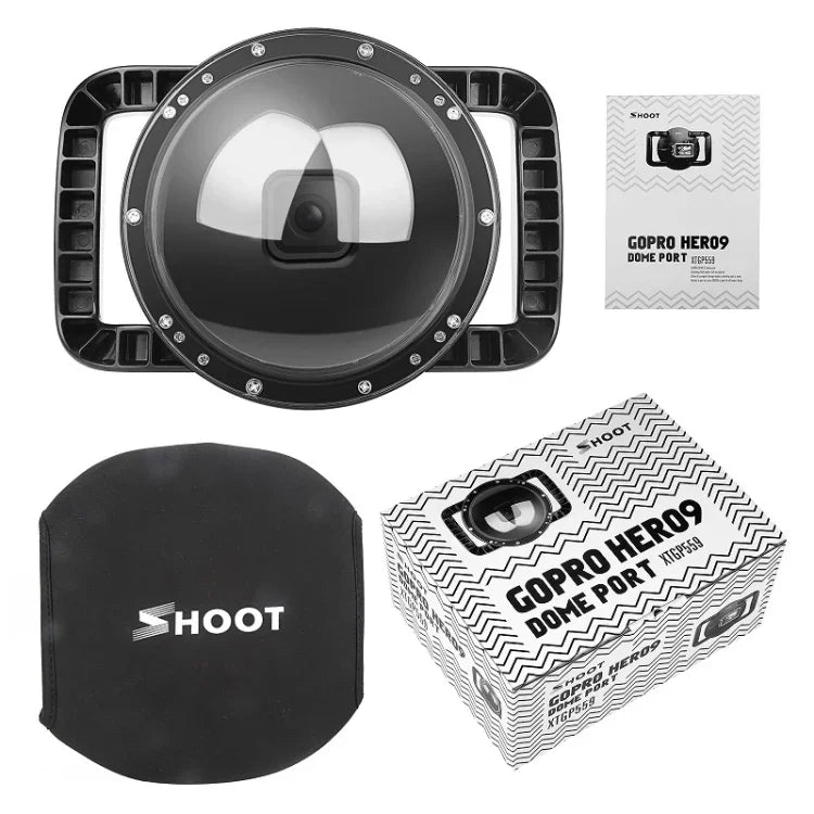 เคสครอบเลนส์โดมกันน้ำสำหรับกล้องดำน้ำ SHOOT XTGP559 สำหรับ GoPro HERO9 Black, สำหรับ GoPro HERO9 Black