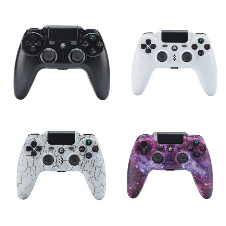 จอยเกมไร้สาย ZR486 สำหรับ PS4, สีขาว, สีดำ, สีระเบิด, สีม่วงท้องฟ้าดาว