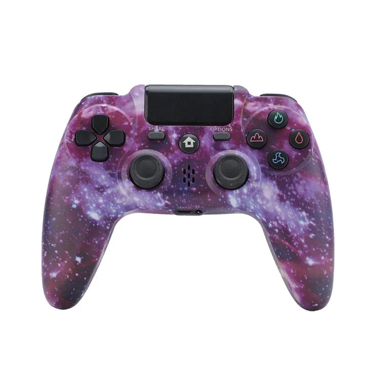 จอยเกมไร้สาย ZR486 สำหรับ PS4, สีขาว, สีดำ, สีระเบิด, สีม่วงท้องฟ้าดาว