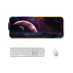 แผ่นรองเมาส์ยาง F-01 แบบถ่ายเทความร้อน พร้อมไฟ RGB เรืองแสง กันลื่น, ขนาด 250x350x3mm, 250x350x4mm, 260x390x3mm, 260x390x4mm, 300x350x3mm