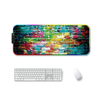 แผ่นรองเมาส์ยาง F-01 แบบถ่ายเทความร้อน พร้อมไฟ RGB เรืองแสง กันลื่น, ขนาด 350x900x3mm, 350x900x4mm, 400x900x3mm, 400x900x4mm