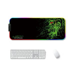แผ่นรองเมาส์ยาง F-01 แบบถ่ายเทความร้อน พร้อมไฟ RGB เรืองแสง กันลื่น, ขนาด 350x900x3mm, 350x900x4mm, 400x900x3mm, 400x900x4mm