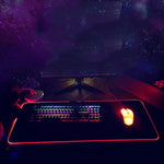 แผ่นรองเมาส์ยาง F-01 แบบถ่ายเทความร้อน พร้อมไฟ RGB เรืองแสง กันลื่น, ขนาด 350x900x3mm, 350x900x4mm, 400x900x3mm, 400x900x4mm