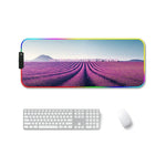 แผ่นรองเมาส์ยาง F-01 แบบถ่ายเทความร้อน พร้อมไฟ RGB เรืองแสง กันลื่น, ขนาด 350x900x3mm, 350x900x4mm, 400x900x3mm, 400x900x4mm