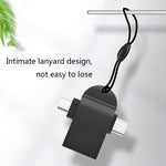 10 ชิ้น LI-09 USB 3.0 ตัวเมียเป็น USB-C / Type-C + Micro USB ตัวผู้ อะแดปเตอร์ OTG หลายฟังก์ชันพร้อมสายคล้อง, สีดำ, ทอง, เงิน, โรสโกลด์