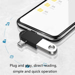 10 ชิ้น LI-09 USB 3.0 ตัวเมียเป็น USB-C / Type-C + Micro USB ตัวผู้ อะแดปเตอร์ OTG หลายฟังก์ชันพร้อมสายคล้อง, สีดำ, ทอง, เงิน, โรสโกลด์