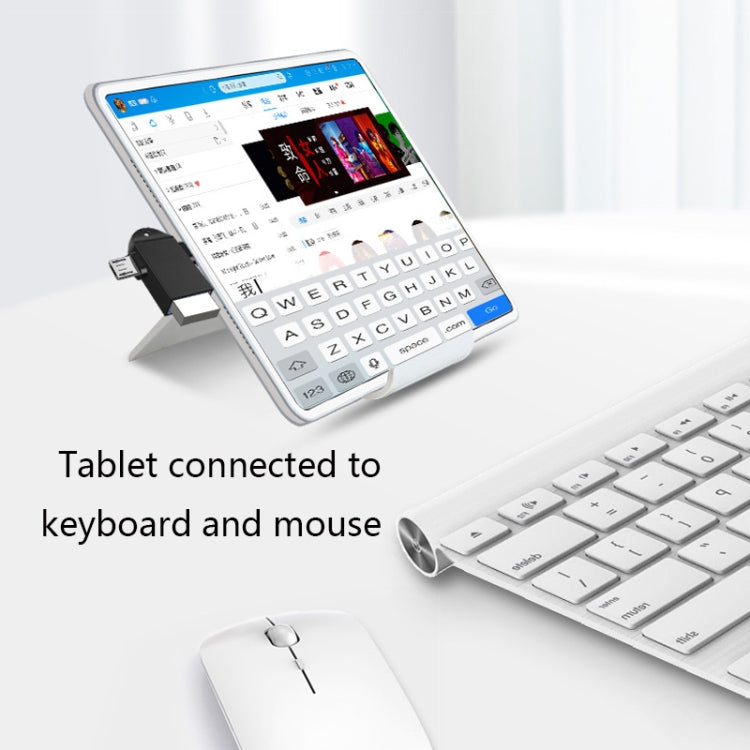 10 ชิ้น LI-09 USB 3.0 ตัวเมียเป็น USB-C / Type-C + Micro USB ตัวผู้ อะแดปเตอร์ OTG หลายฟังก์ชันพร้อมสายคล้อง, สีดำ, ทอง, เงิน, โรสโกลด์