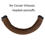 ที่ป้องกันแถบคาดศีรษะ 2 ชิ้น สำหรับ Corsair Virtuoso RGB สีดำ น้ำตาล เทา