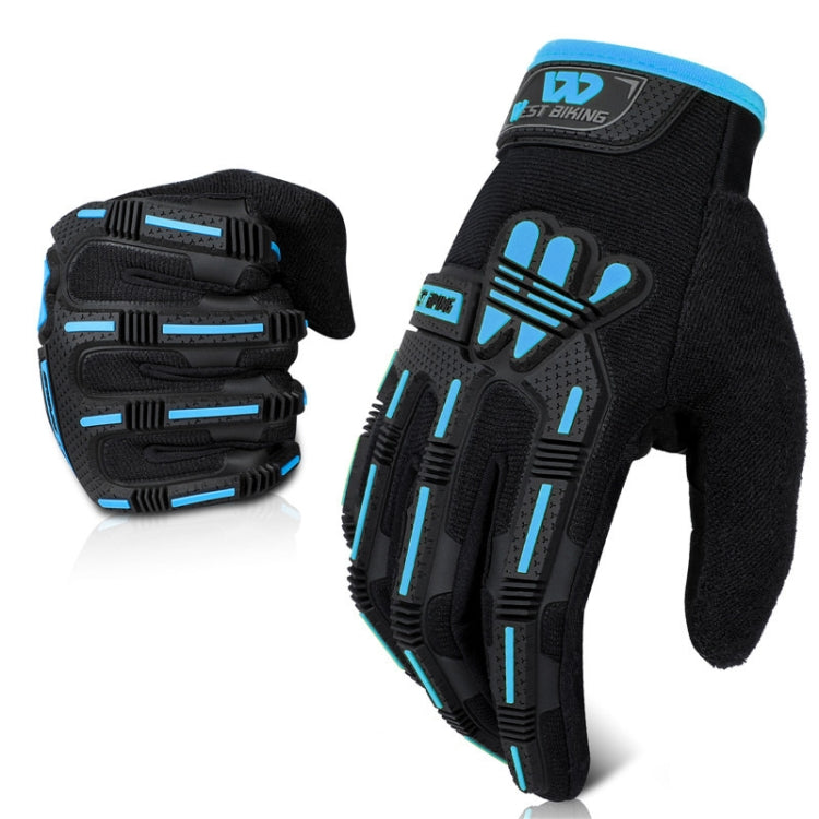 ถุงมือขี่จักรยาน WEST BIKING YP0211208 ถุงมือมอเตอร์ไซค์นิ้วยาว กันลื่น สัมผัสหน้าจอ, M, L, XL