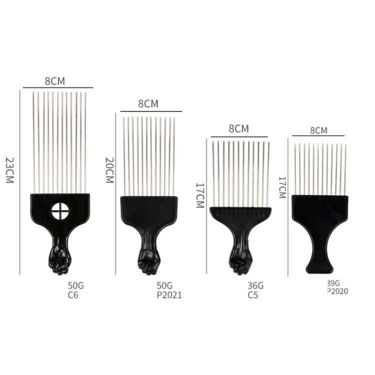 3 ชิ้น หวีตัดผมเหล็กเข็มน้ำมัน หวีพลาสติกปลายแหลม P2020, P2021, C6, C5