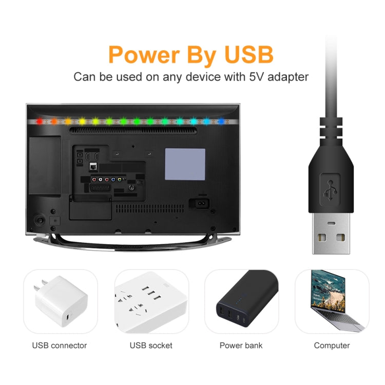 ไฟเส้น LED 16 สี พร้อมรีโมท ควบคุม RGB USB แถบไฟนีออนซิมโฟนี ตกแต่งแสงนุ่ม, 3m, 4m