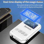 อะแดปเตอร์รับส่งบลูทูธ 5.0 2-in-1 สำหรับคอมพิวเตอร์ ลำโพง รถยนต์ FM สีขาว