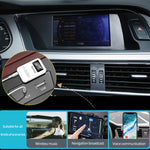 อะแดปเตอร์รับส่งบลูทูธ 5.0 2-in-1 สำหรับคอมพิวเตอร์ ลำโพง รถยนต์ FM สีขาว