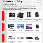 อะแดปเตอร์รับส่งบลูทูธ 5.0 2-in-1 สำหรับคอมพิวเตอร์ ลำโพง รถยนต์ FM สีขาว