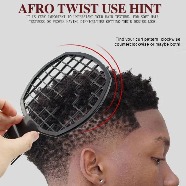 หวีผมหยิกสำหรับผู้ชาย Afro Dirty Braid หวีผม NO8-1 สีดำ, NO8-2 สีแดง, NO8-3 สีชมพู, NO8-4 สีน้ำเงิน