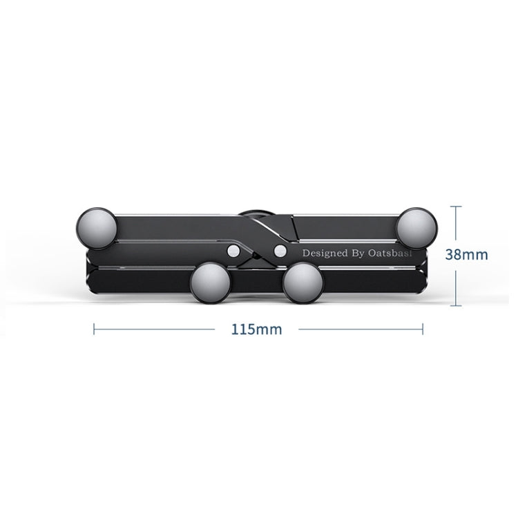 Oatsbasf 02750 Gravity Car Mobile Phone Holder In-car Navigation Buckle Bracket Air Outlet Bracket, Black, Silver, Red