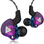 QKZ AK6 หูฟังสปอร์ตแบบมีสาย 3.5 มม. แบบใส่ในหู พร้อมซับวูฟเฟอร์ 2 ชิ้น, 2 คู่