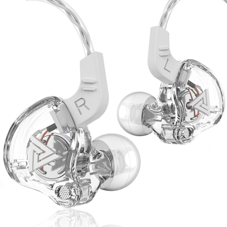 QKZ AK6 หูฟังสปอร์ตแบบมีสาย 3.5 มม. แบบใส่ในหู พร้อมซับวูฟเฟอร์ 2 ชิ้น, 2 คู่