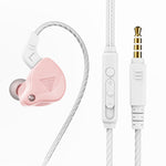 QKZ AK6 หูฟังสปอร์ตแบบมีสาย 3.5 มม. แบบใส่ในหู พร้อมซับวูฟเฟอร์ 2 ชิ้น, 2 คู่