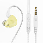 QKZ AK6 หูฟังสปอร์ตแบบมีสาย 3.5 มม. แบบใส่ในหู พร้อมซับวูฟเฟอร์ 2 ชิ้น, 2 คู่