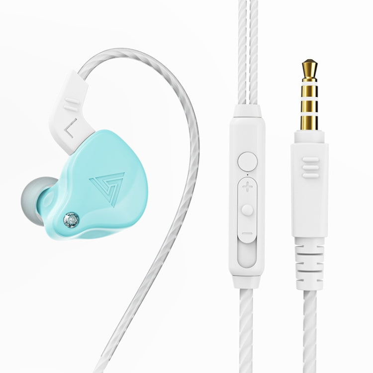 QKZ AK6 หูฟังสปอร์ตแบบมีสาย 3.5 มม. แบบใส่ในหู พร้อมซับวูฟเฟอร์ 2 ชิ้น, 2 คู่