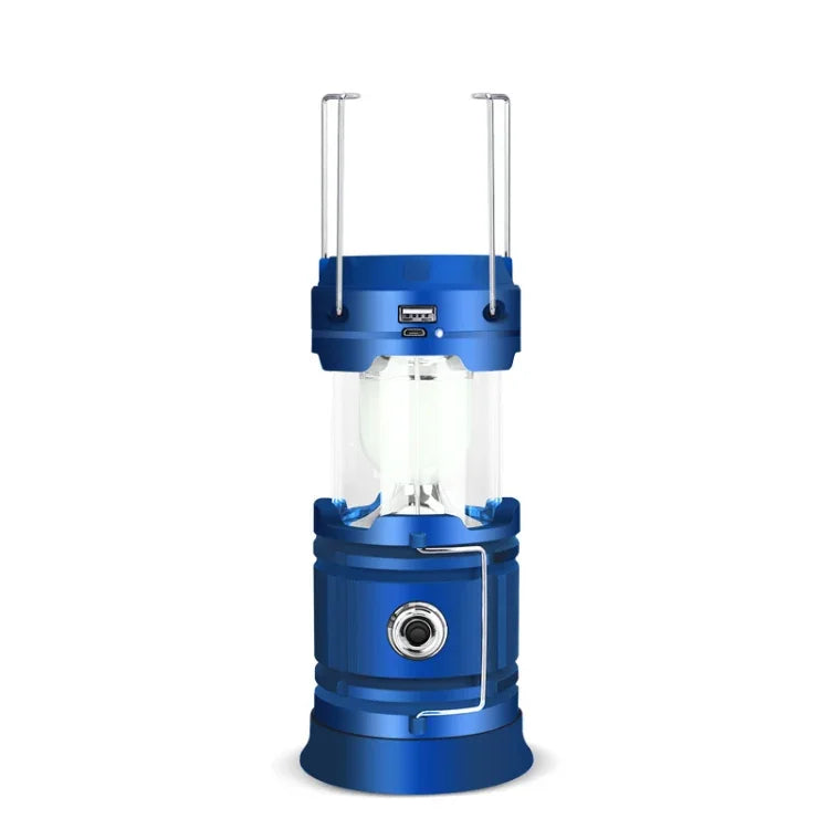 5803 Solar Camping Lamp Outdoor LED Emergency Portable Light Support USB Output, Solar + USB