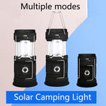 โคมไฟตั้งแคมป์พลังงานแสงอาทิตย์ 5803 ไฟฉุกเฉิน LED กลางแจ้งแบบพกพา รองรับ USB Output, พลังงานแสงอาทิตย์ + USB