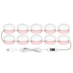ไฟแต่งหน้า LED ไฟเติมความงามหน้ากระจก โคมไฟเซนเซอร์สแกนมือ, 2 หลอด, 6 หลอด, 10 หลอด, 14 หลอด