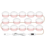 ไฟแต่งหน้า LED ไฟเติมความงามหน้ากระจก โคมไฟเซนเซอร์สแกนมือ, 2 หลอด, 6 หลอด, 10 หลอด, 14 หลอด