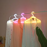 HS-20002 ไฟแขวนเสื้อ LED ไฟนีออน ตกแต่งห้อง โคมไฟวันหยุด แสงขาว แสงอุ่น แสงชมพู