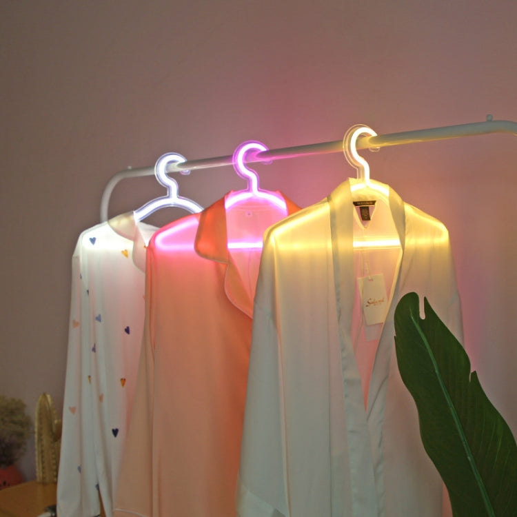 HS-20002 ไฟแขวนเสื้อ LED ไฟนีออน ตกแต่งห้อง โคมไฟวันหยุด แสงขาว แสงอุ่น แสงชมพู