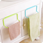 ราวแขวนผ้าครัว ติดประตูตู้แขวนผ้าขนหนูและฟองน้ำสำหรับห้องน้ำ สีขาว น้ำเงิน เขียว ชมพู