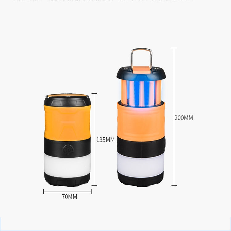 โคมไฟฆ่ายุงไฟฟ้ากันน้ำ LED กลางแจ้ง ไฟตั้งแคมป์ ไฟฉาย, สีส้ม, สีฟ้าอ่อน, สีเขียวอ่อน