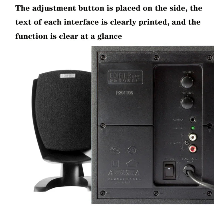 Edifier R201T06 Multimedia Computer Speakers, US Plug, R201T06 Black